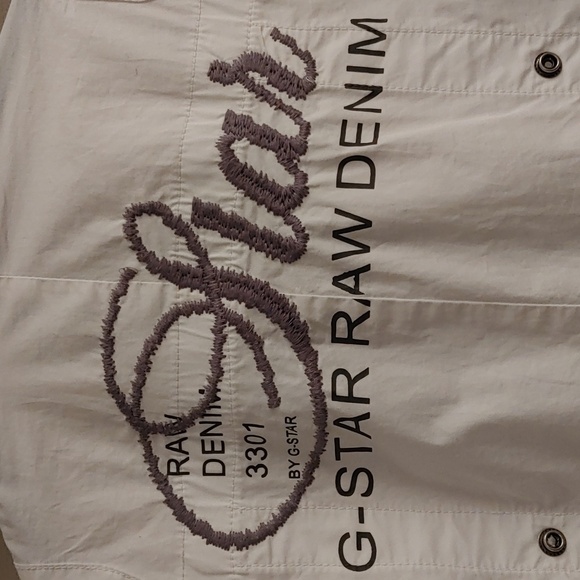 NEW Women's G-Star Raw Originals 3301 White Denim Biker Utility Jacket - Picture 4 of 14